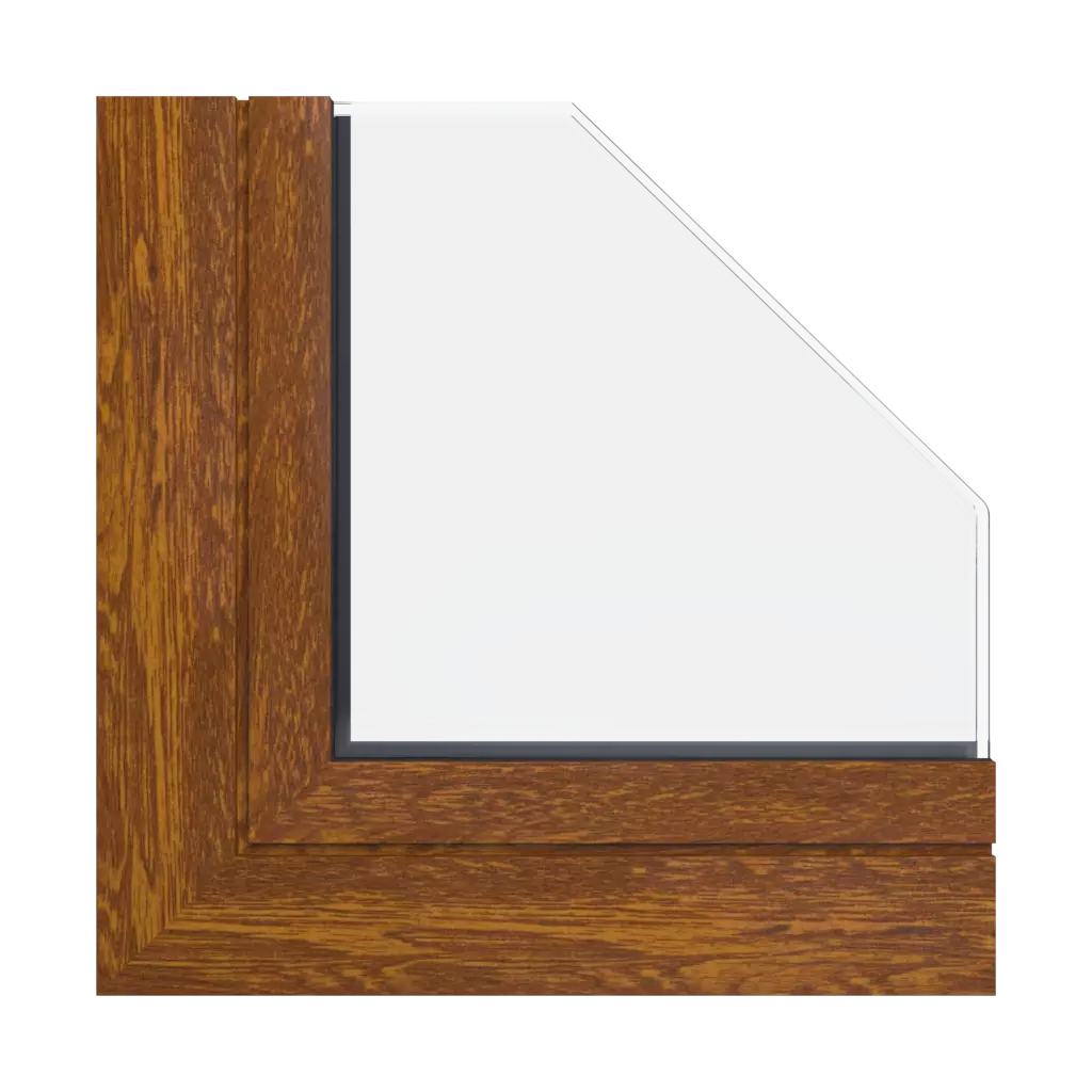 Złoty dąb efekt drewna okna profile-okienne aliplast