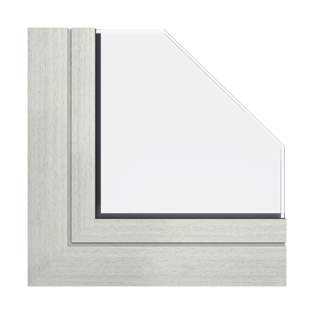 Buk bielony efekt drewna okna kolory aliplast