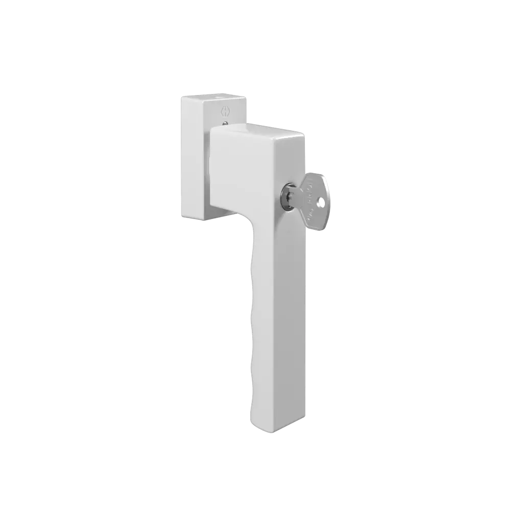 Klamka z kluczykiem SecuForte Toulon biała produkty okna-drewniane    