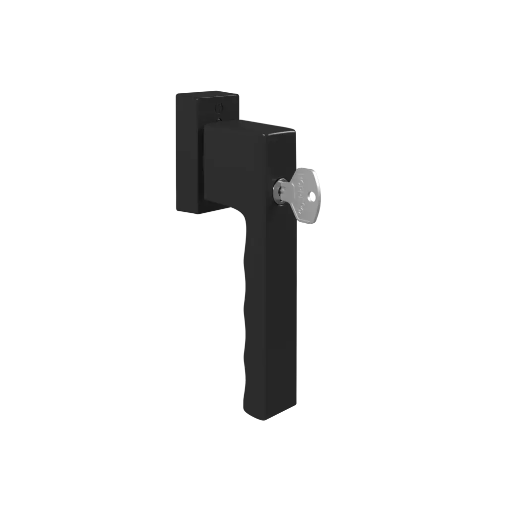 Klamka z kluczykiem SecuForte Toulon czarna produkty okna-drewniane    