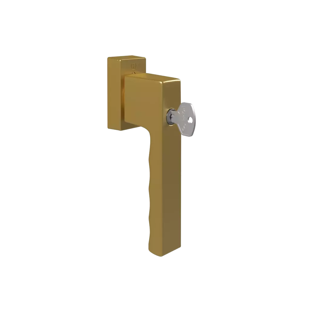 Klamka z kluczykiem SecuForte Toulon stare złoto produkty okna-drewniane    