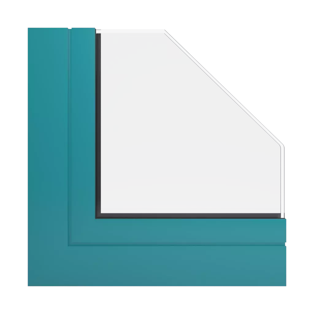 RAL 5018 turkusowy niebieski okna profile-okienne aliplast panorama