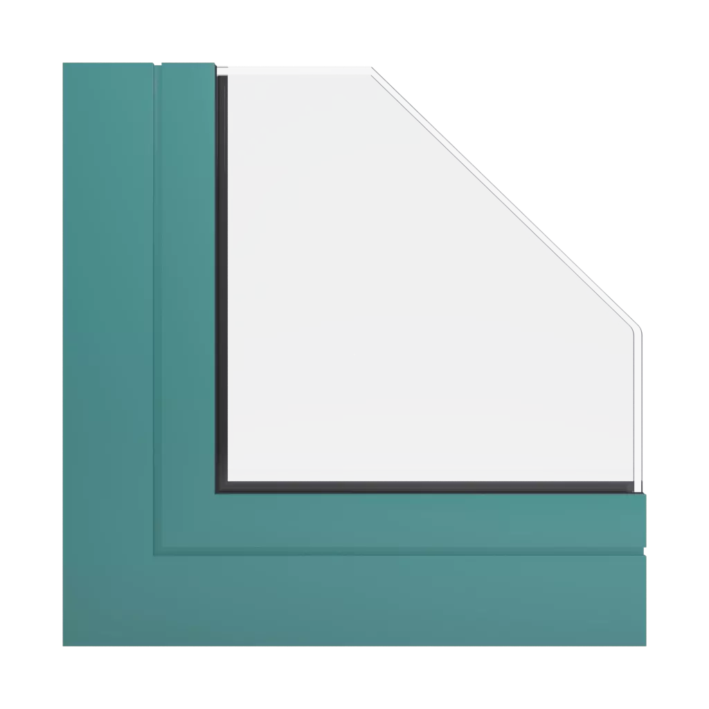 RAL 6033 turkusowy ciemny okna profile-okienne aliplast panorama