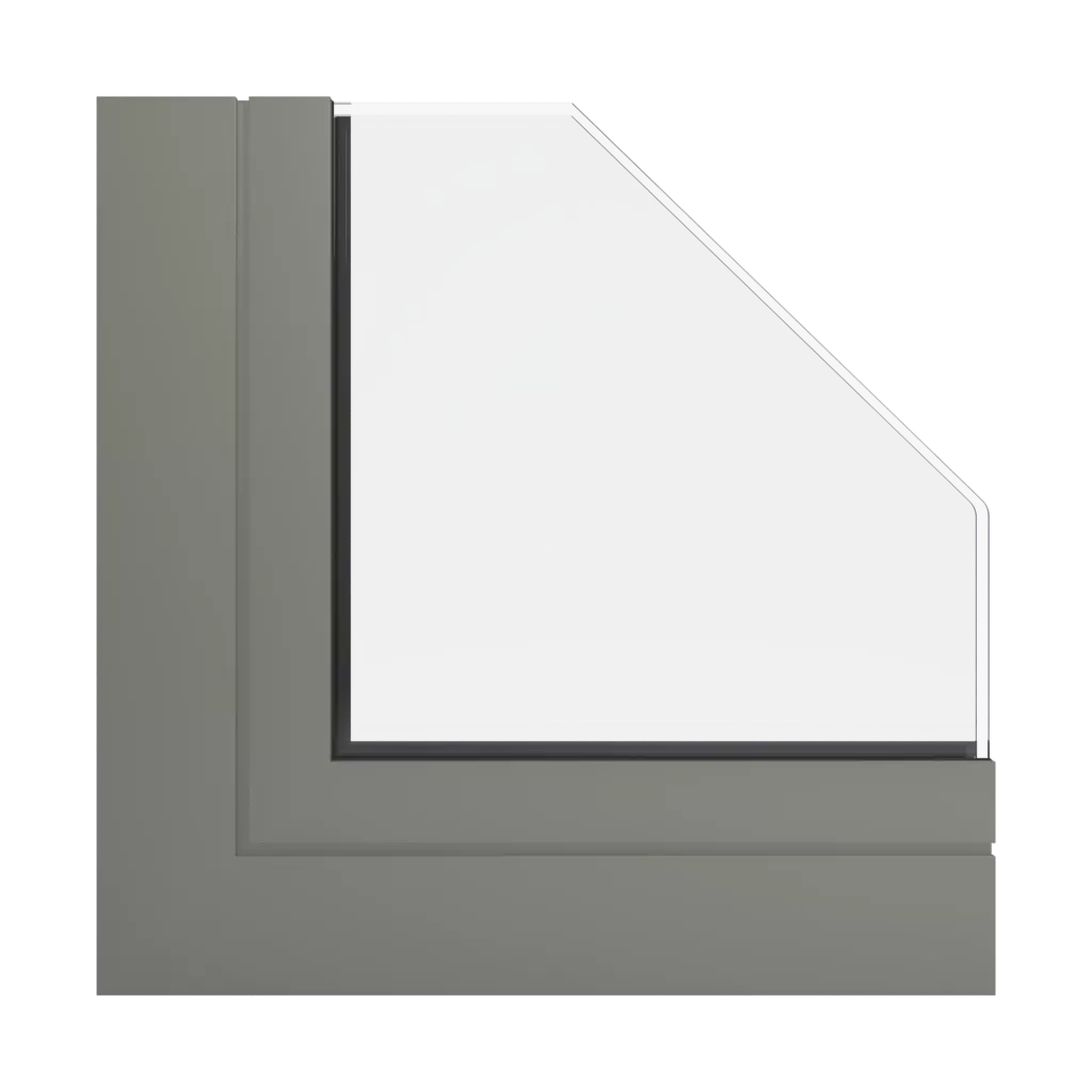 RAL 7003 szary szałwiowy okna profile-okienne aliplast panorama
