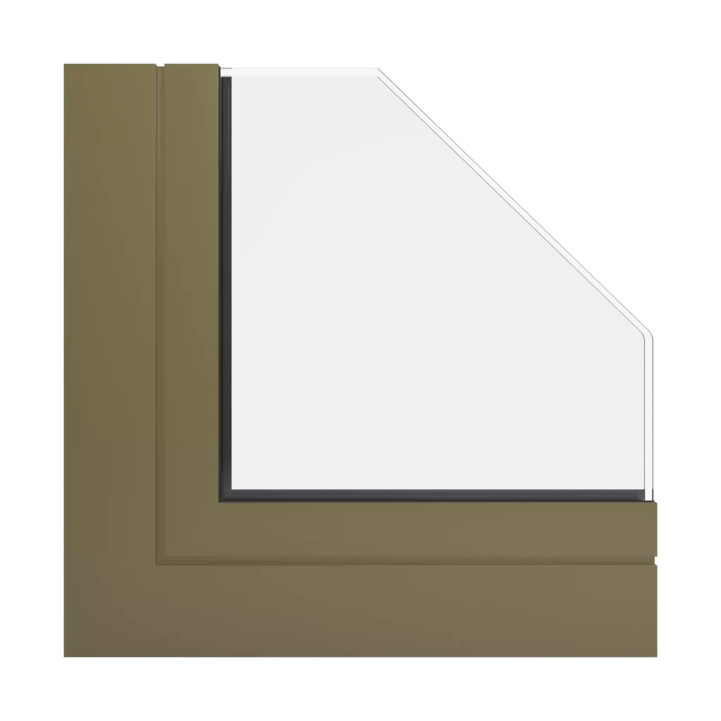 RAL 7008 szary khaki okna profile-okienne aliplast ultraglide