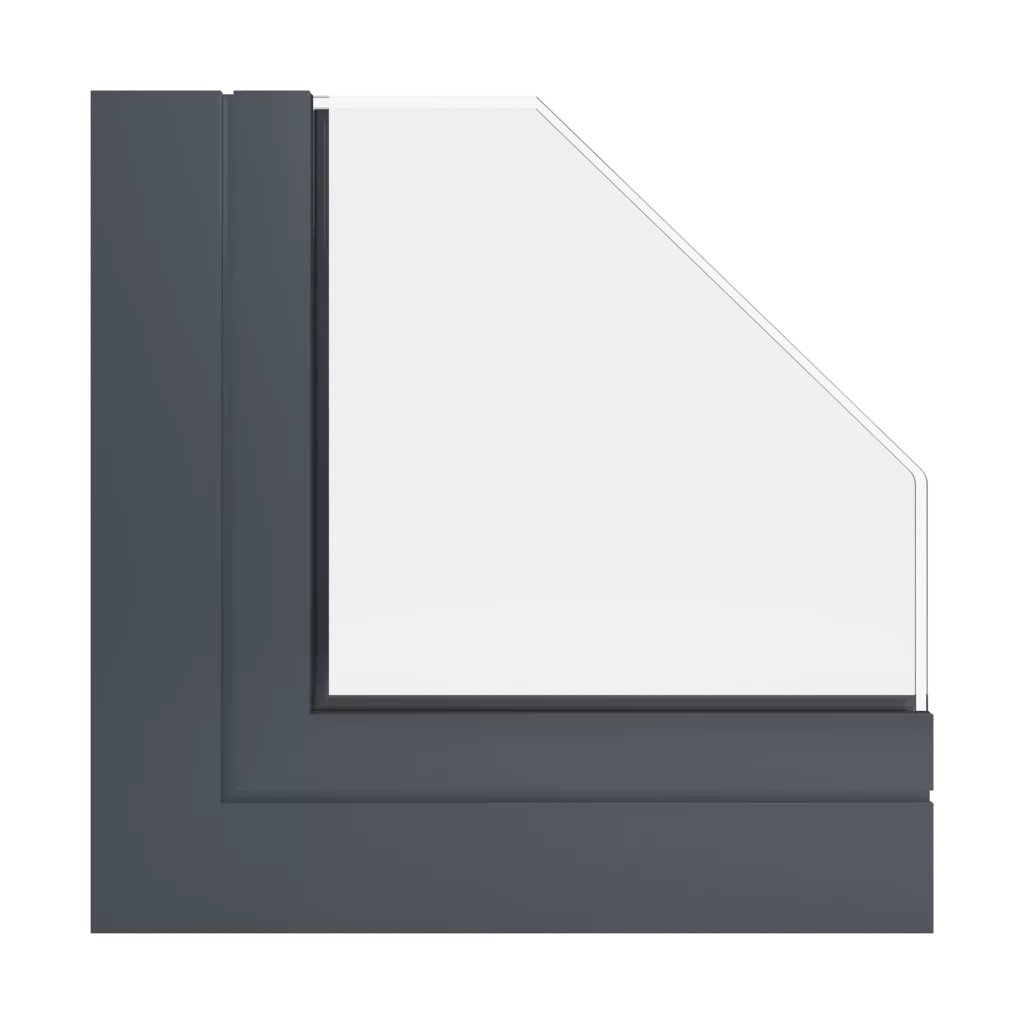 RAL 7024 szary grafitowy okna profile-okienne aliplast panorama