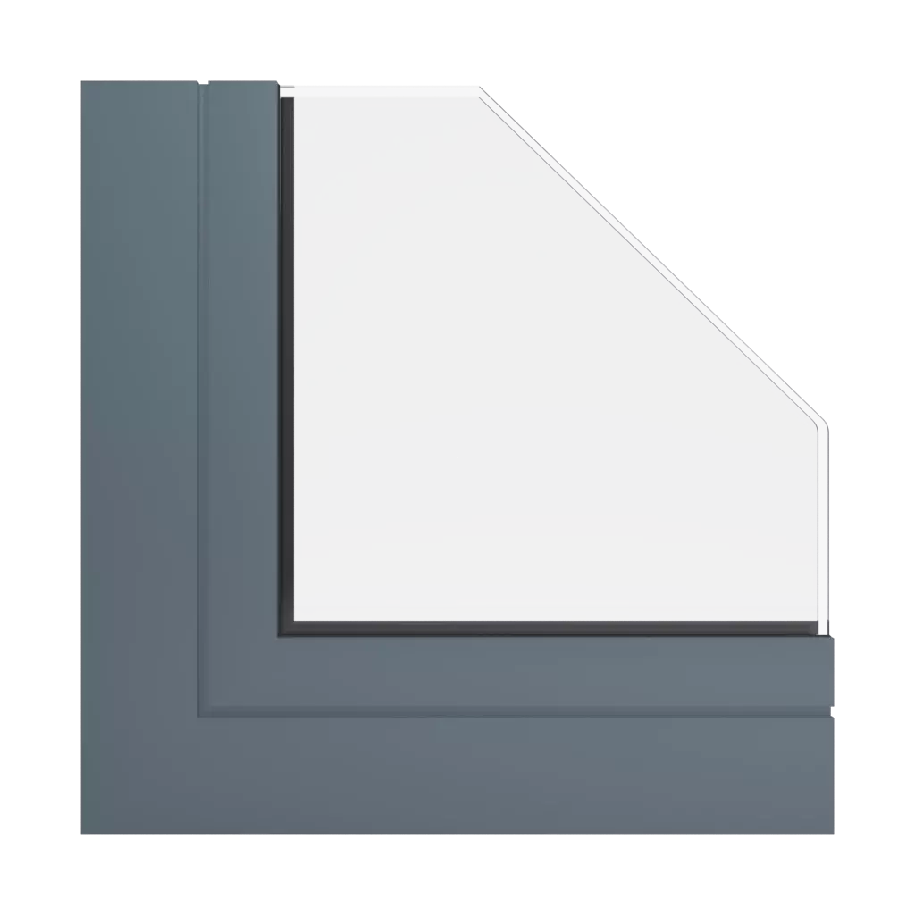 RAL 7031 stalowy Å›redni okna profile-okienne aluprof mb-skyline