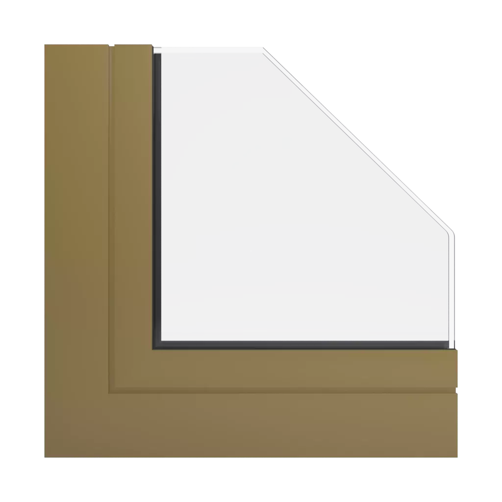 RAL 8000 brązowy zielony okna profile-okienne aliplast panorama