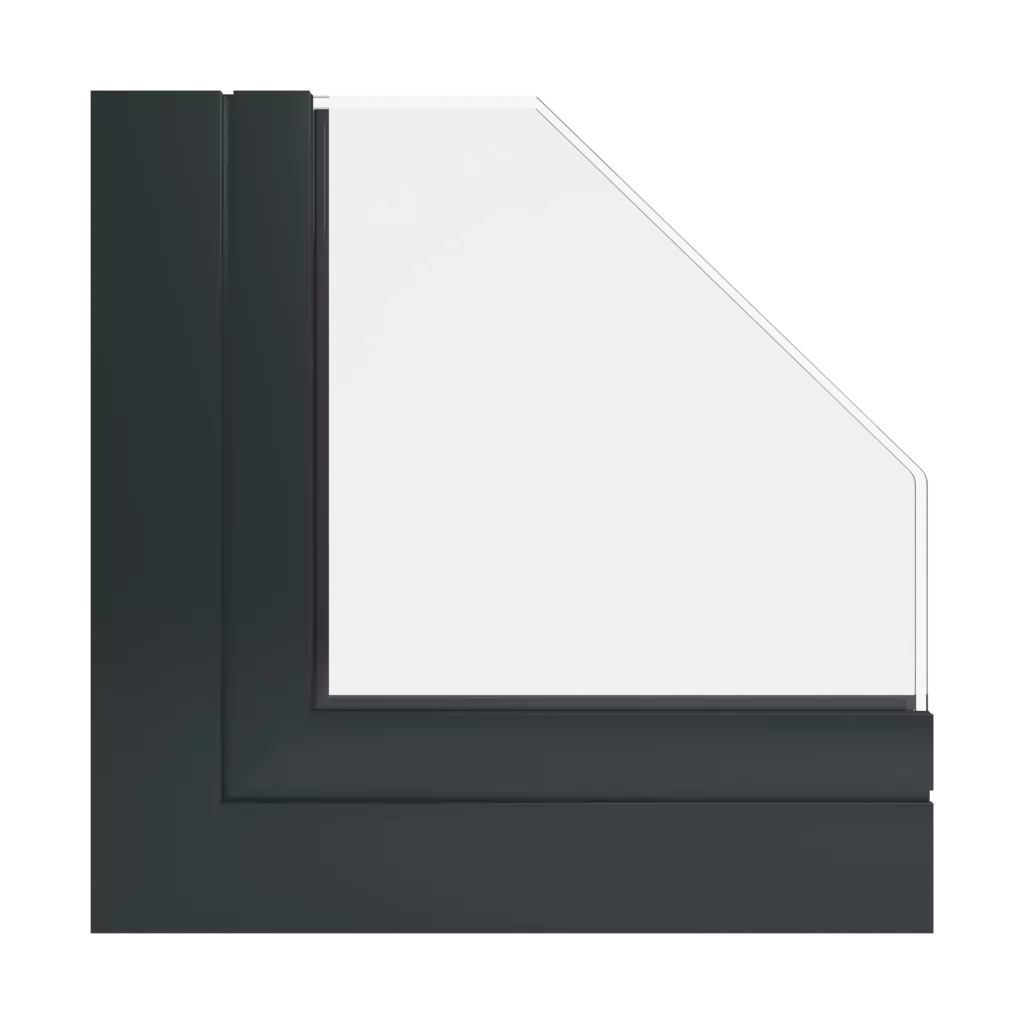 RAL 9017 czarny drogowy okna profile-okienne aluprof mb-skyline