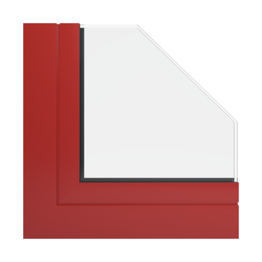 RAL 3000 czerwony ognisty okna profile aliplast genesis-75