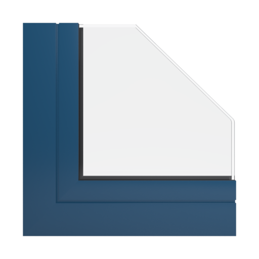 RAL 5001 niebieski turkusowy okna profile aliplast genesis-75