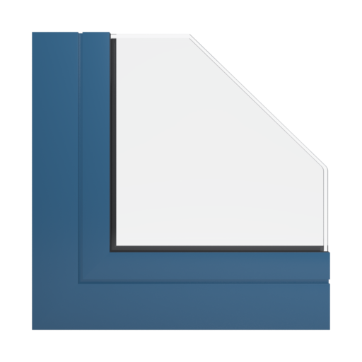 RAL 5009 niebieski atlantycki okna profile aliplast genesis-75