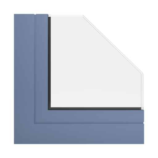 RAL 5014 błekitny szary okna profile aliplast genesis-75