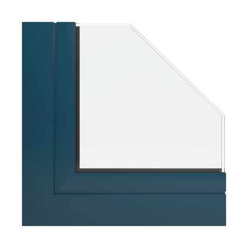 RAL 5020 niebieski zielony okna profile aluprof mb-86-si