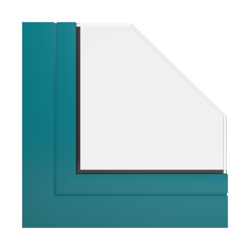 RAL 5021 turkusowy morski okna profile aliplast genesis-75