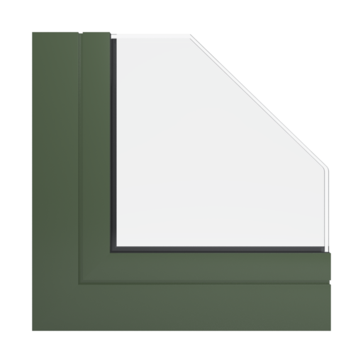 RAL 6003 zielony oliwkowy okna profile aliplast genesis-75