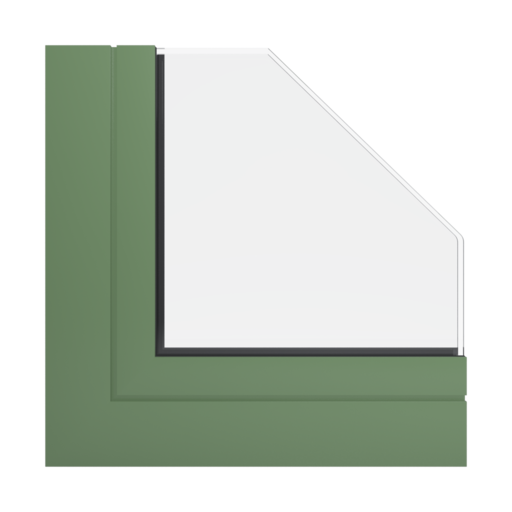 RAL 6011 zielony groszkowy okna profile aluprof mb-77-hs
