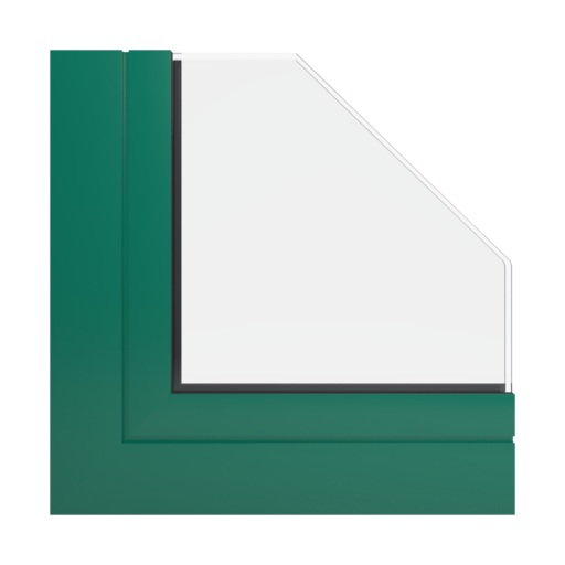 RAL 6016 zielony turkusowy okna profile aliplast genesis-75