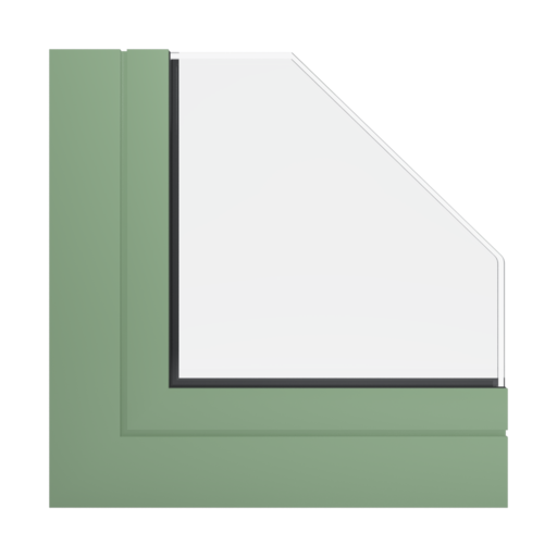 RAL 6021 zielony blady okna profile aliplast genesis-75