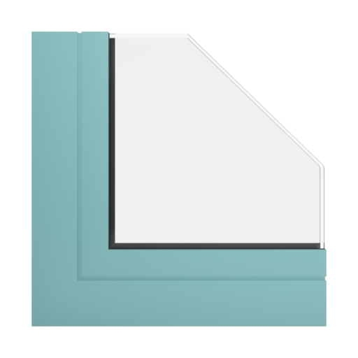 RAL 6027 turkusowy jasny okna profile aliplast genesis-75