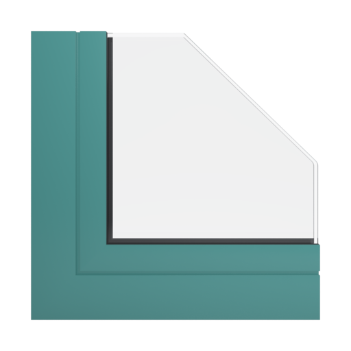 RAL 6033 turkusowy ciemny okna profile aluprof mb-86-si