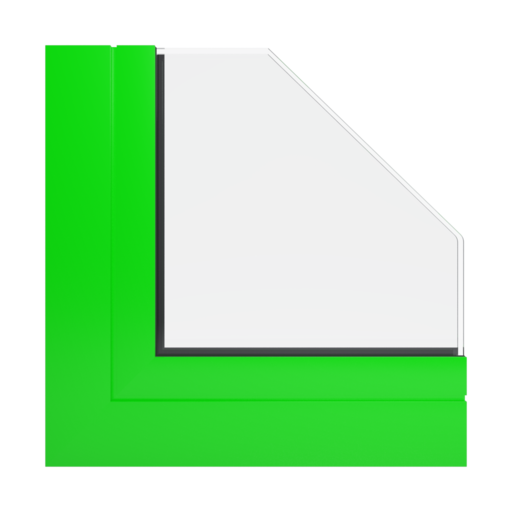 RAL 6038 fluorescencyjny zielony okna profile aliplast genesis-75