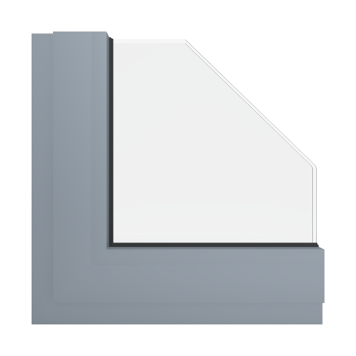 Okna Kolory Aluminium RAL 7001 szary błękitny Wewnętrzny