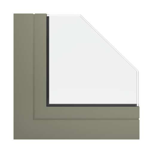 RAL 7002 szary oliwkowy okna profile aliplast genesis-75