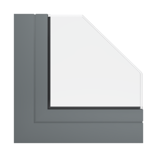 RAL 7005 szary mysi okna profile aliplast genesis-75