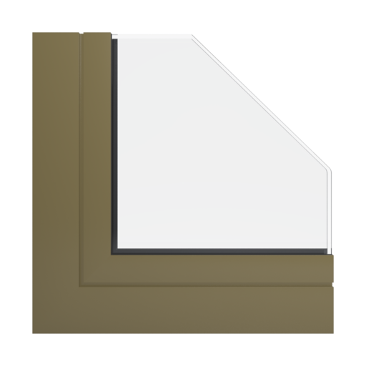 RAL 7008 szary khaki okna profile aliplast genesis-75