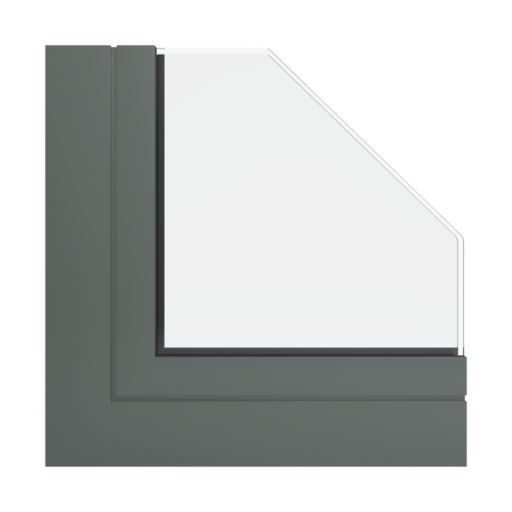 RAL 7009 szary zielony okna profile aliplast genesis-75