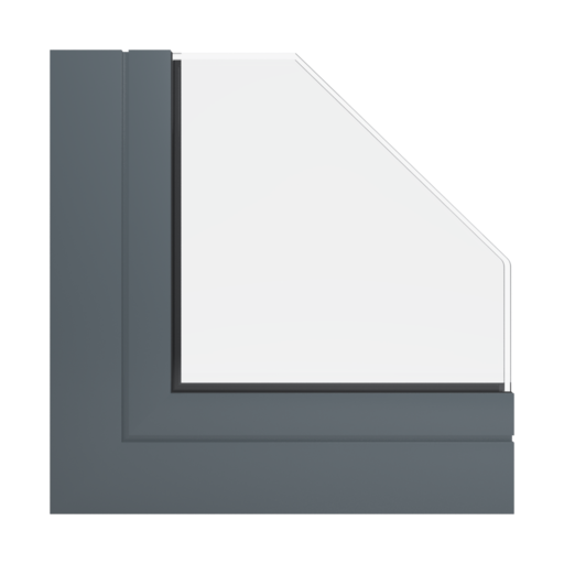 RAL 7011 szary stalowy okna profile aliplast genesis-75