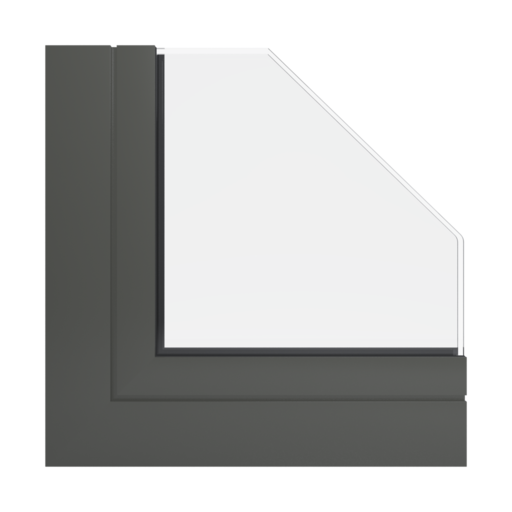 RAL 7022 szary ciemny okna profile aliplast genesis-75