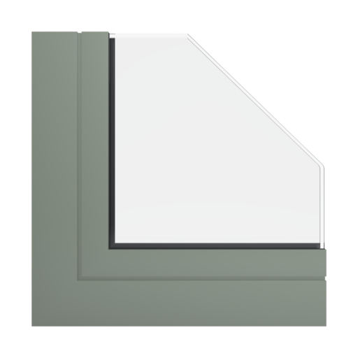 RAL 7033 szary oliwkowy okna profile aliplast genesis-75