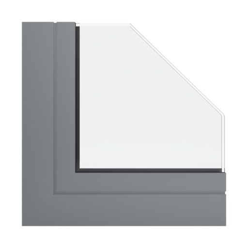 RAL 7037 szary stalowy okna profile aliplast genesis-75