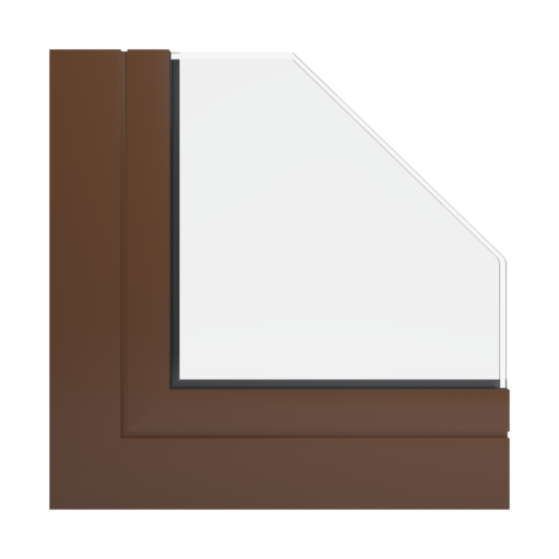 RAL 8011 brązowy orzechowy okna profile aluprof mb-77-hs