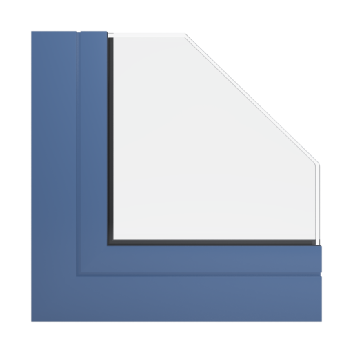 RAL 5023 błękitny popielaty okna profile aluprof mb-86-si